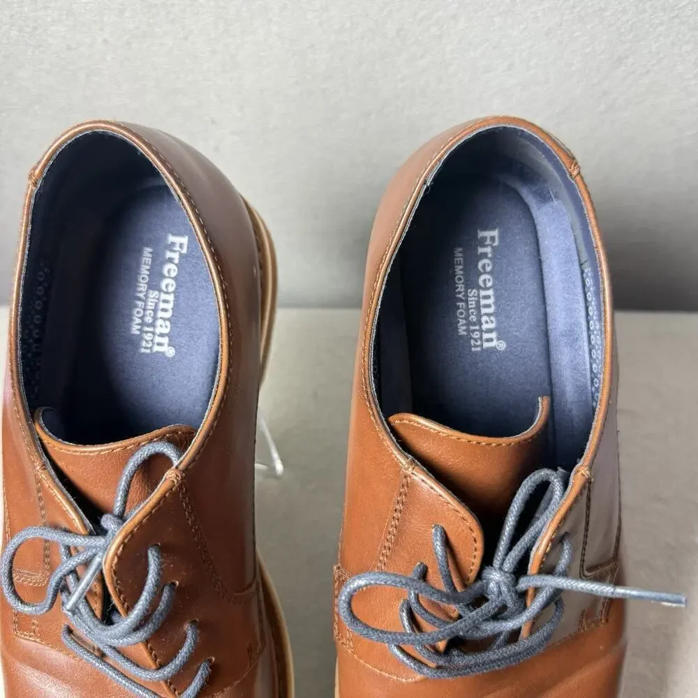Freeman Shoes Men’s 10M Brown Derby Oxford Vance City Smart